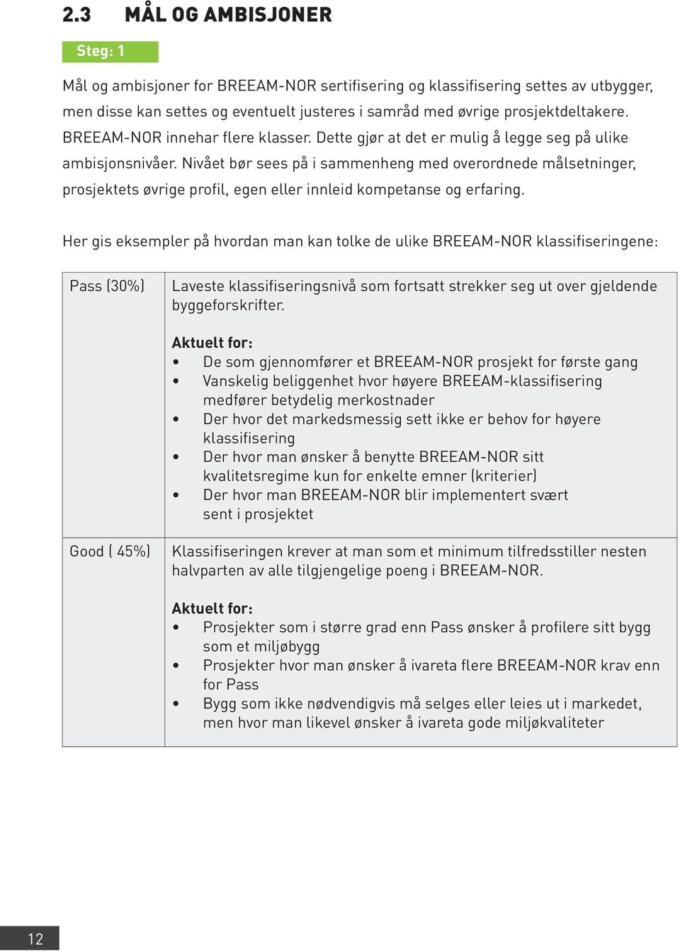 Nivået bør sees på i sammenheng med overordnede målsetninger, prosjektets øvrige profil, egen eller innleid kompetanse og erfaring.