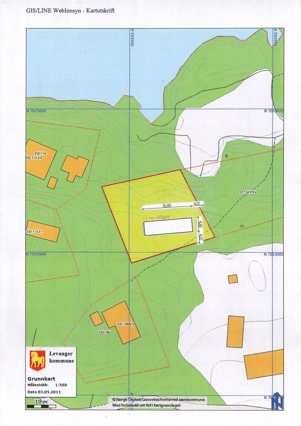 113 0 1 N 7053000 N 7 300 Levanger kommune Grunnkart Målestokk: