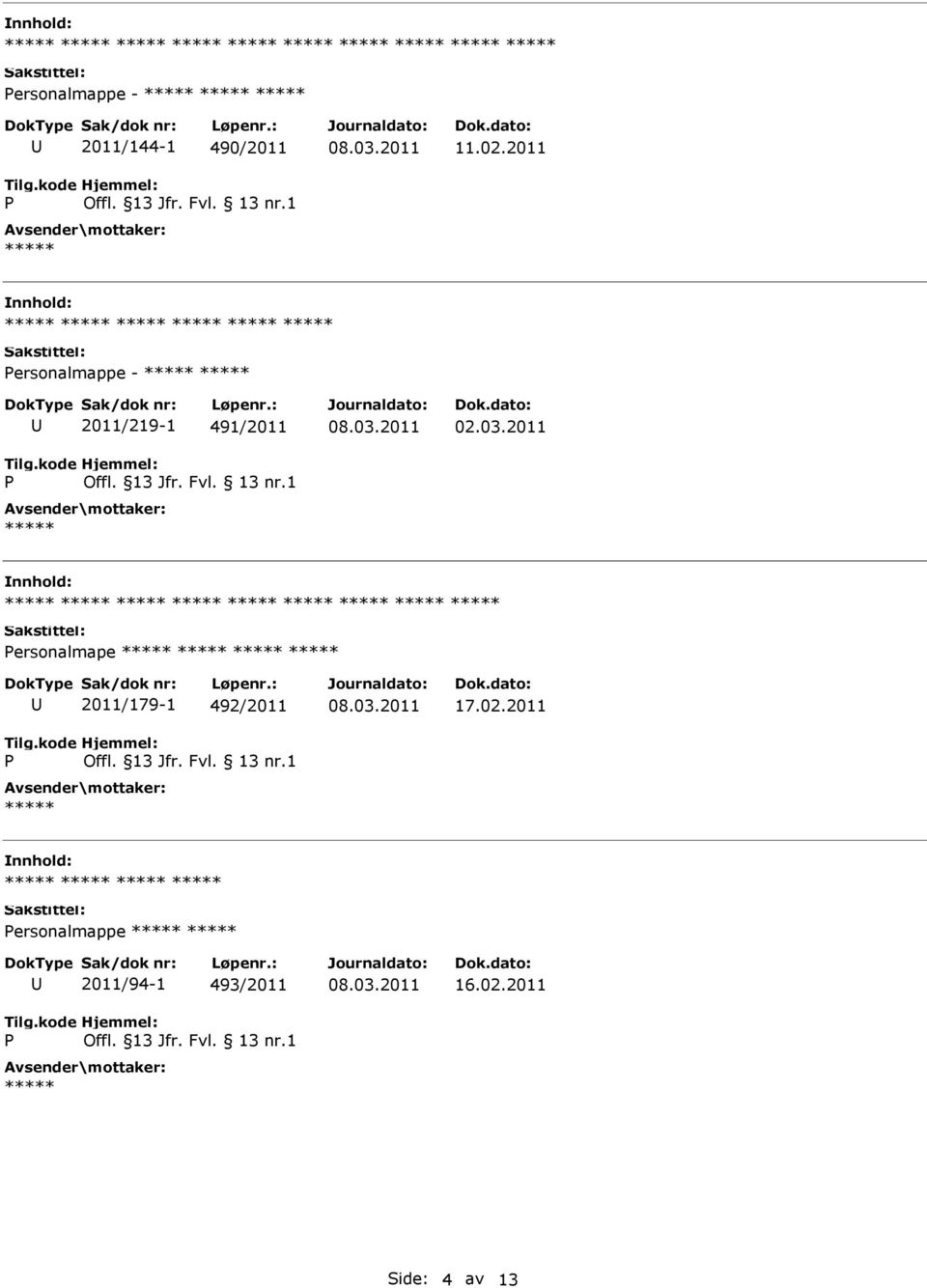 2011 ersonalmape 2011/179-1 492/2011 17.02.