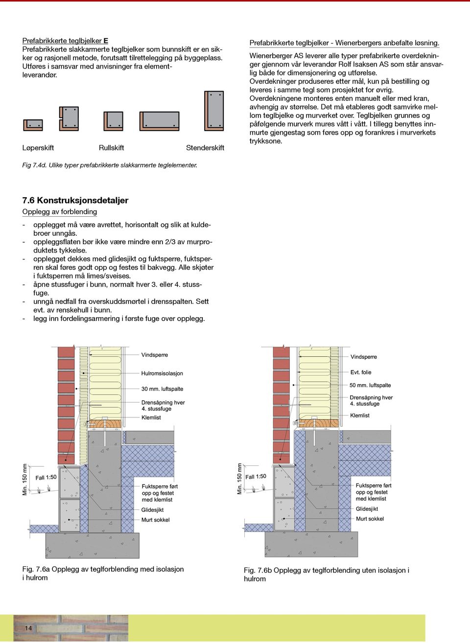 Wienerberger AS leverer alle typer prefabrikerte overdekninger gjennom vår leverandør Rolf Isaksen AS som står ansvarlig både for dimensjonering og utførelse.