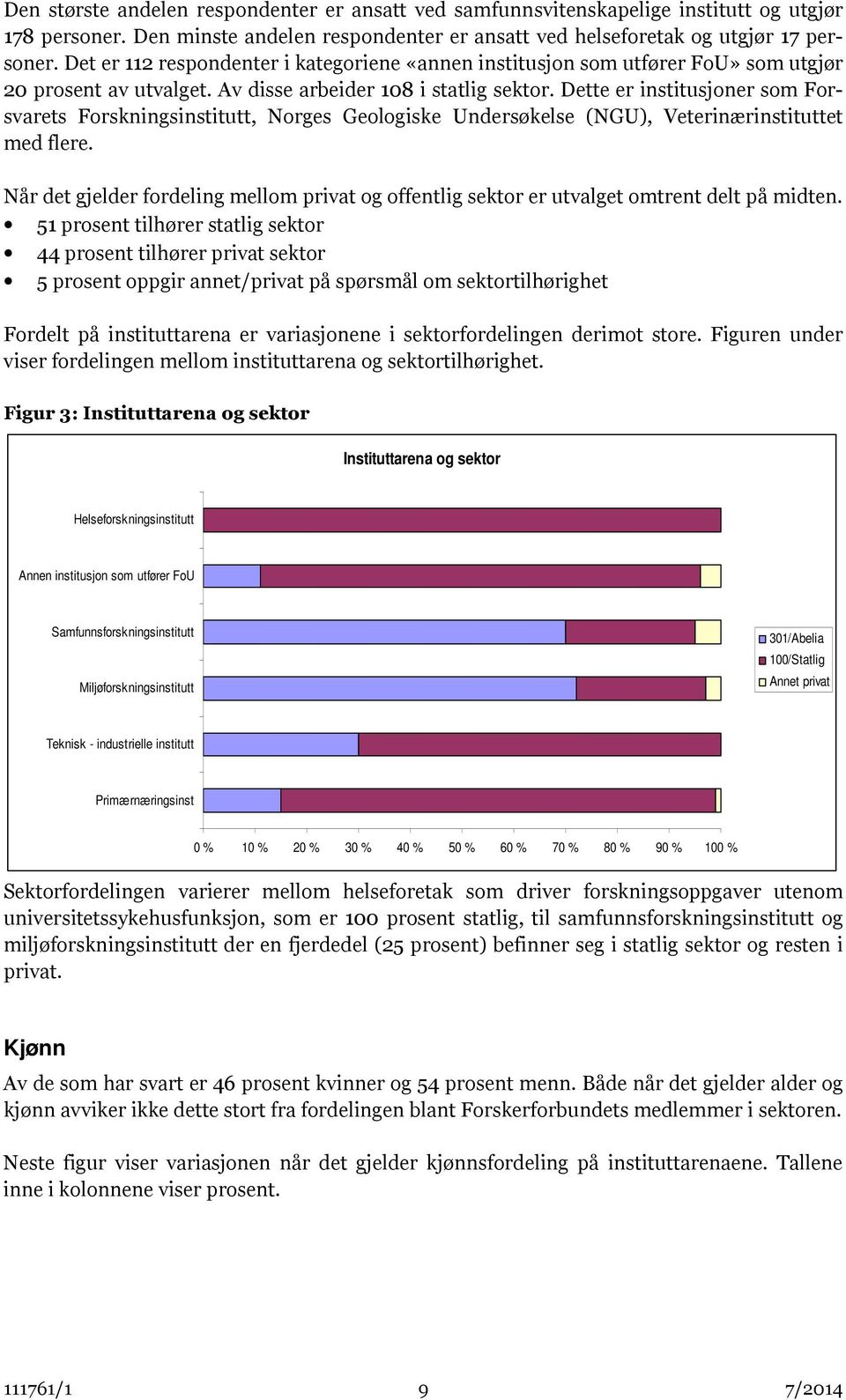 Dette er institusjoner som Forsvarets Forskningsinstitutt, Norges Geologiske Undersøkelse (NGU), Veterinærinstituttet med flere.