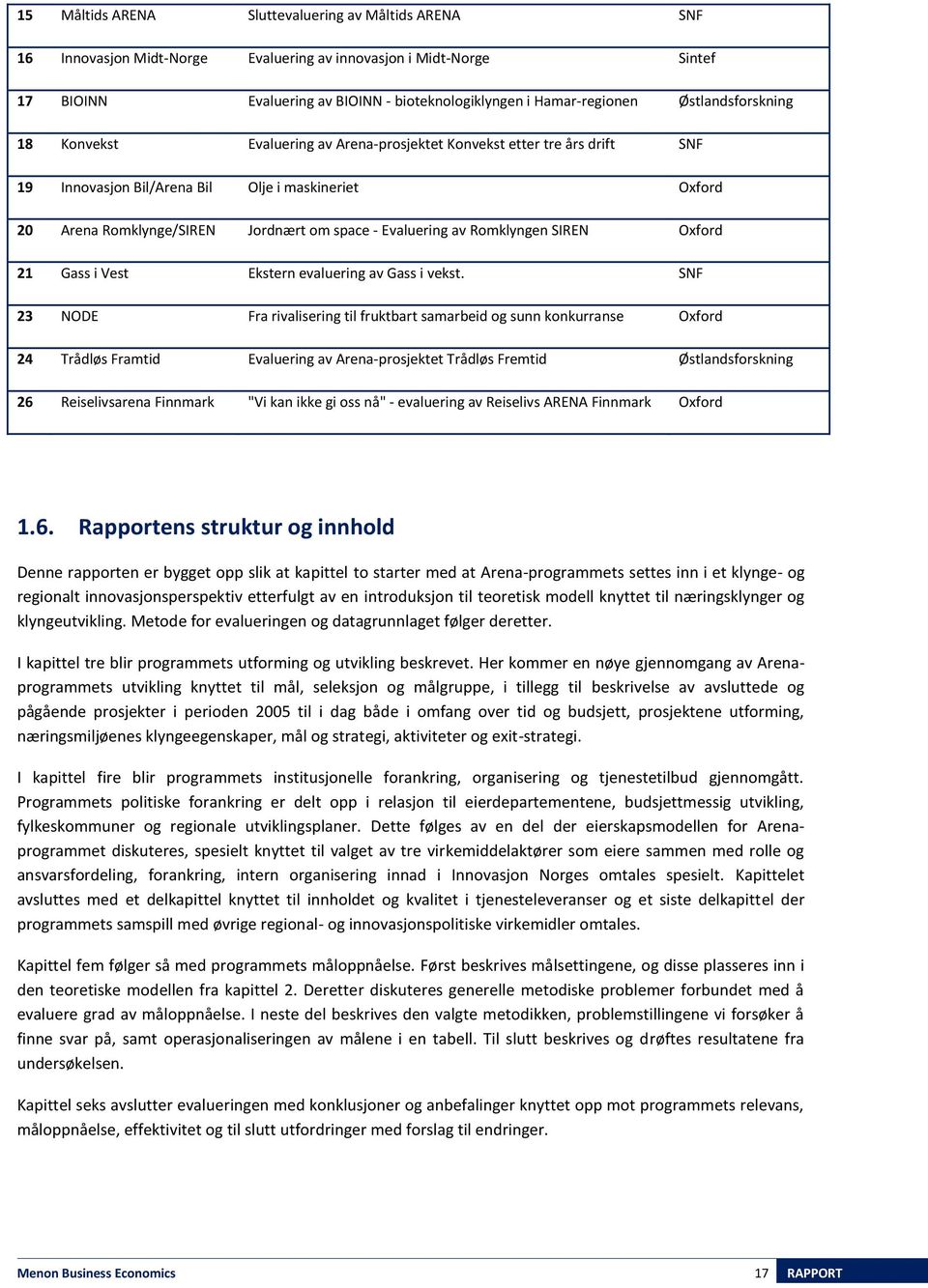 Evaluering av Romklyngen SIREN Oxford 21 Gass i Vest Ekstern evaluering av Gass i vekst.