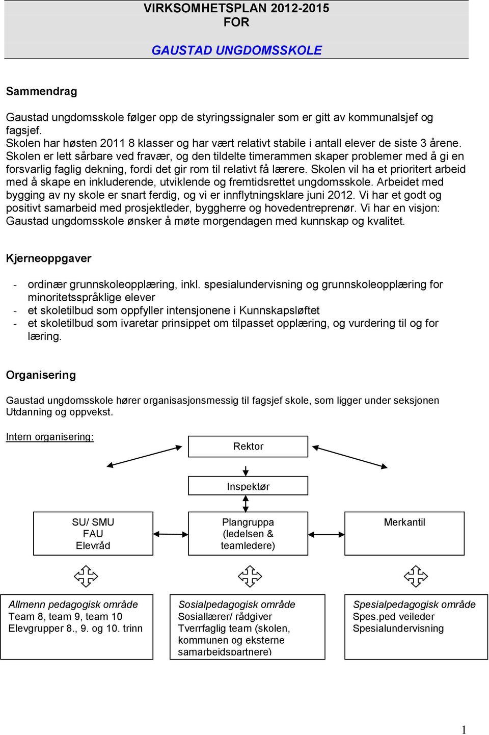 Skolen er lett sårbare ved fravær, og den tildelte timerammen skaper problemer med å gi en forsvarlig faglig dekning, fordi det gir rom til relativt få lærere.