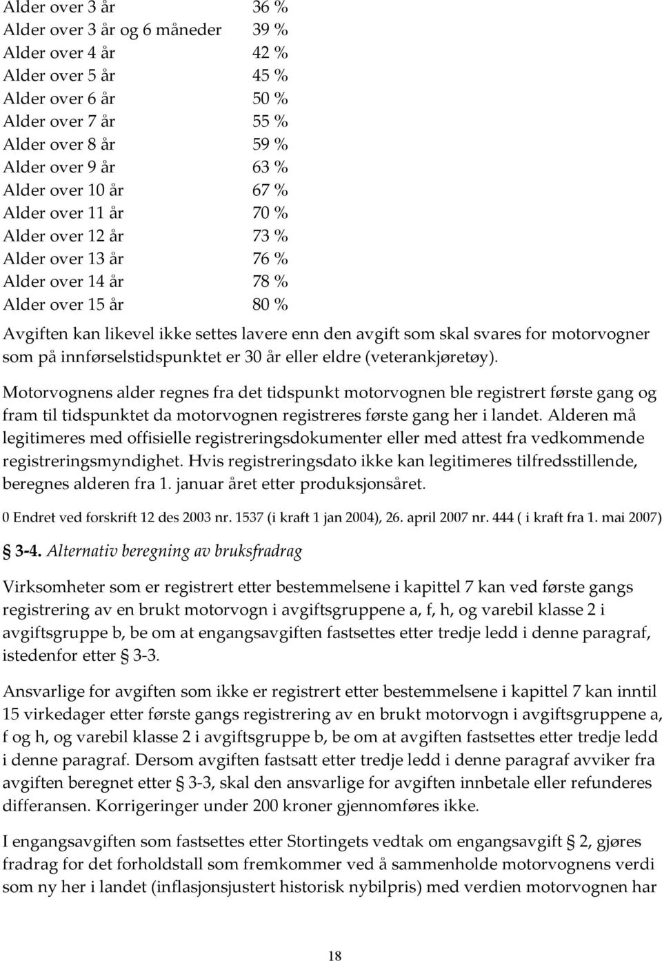 motorvogner som på innførselstidspunktet er 30 år eller eldre (veterankjøretøy).