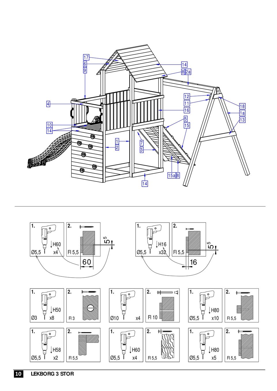 1. 1. Ø3 H50 FI 3 Ø10 FI 10 Ø5,5 0 1. 1. 1. H58