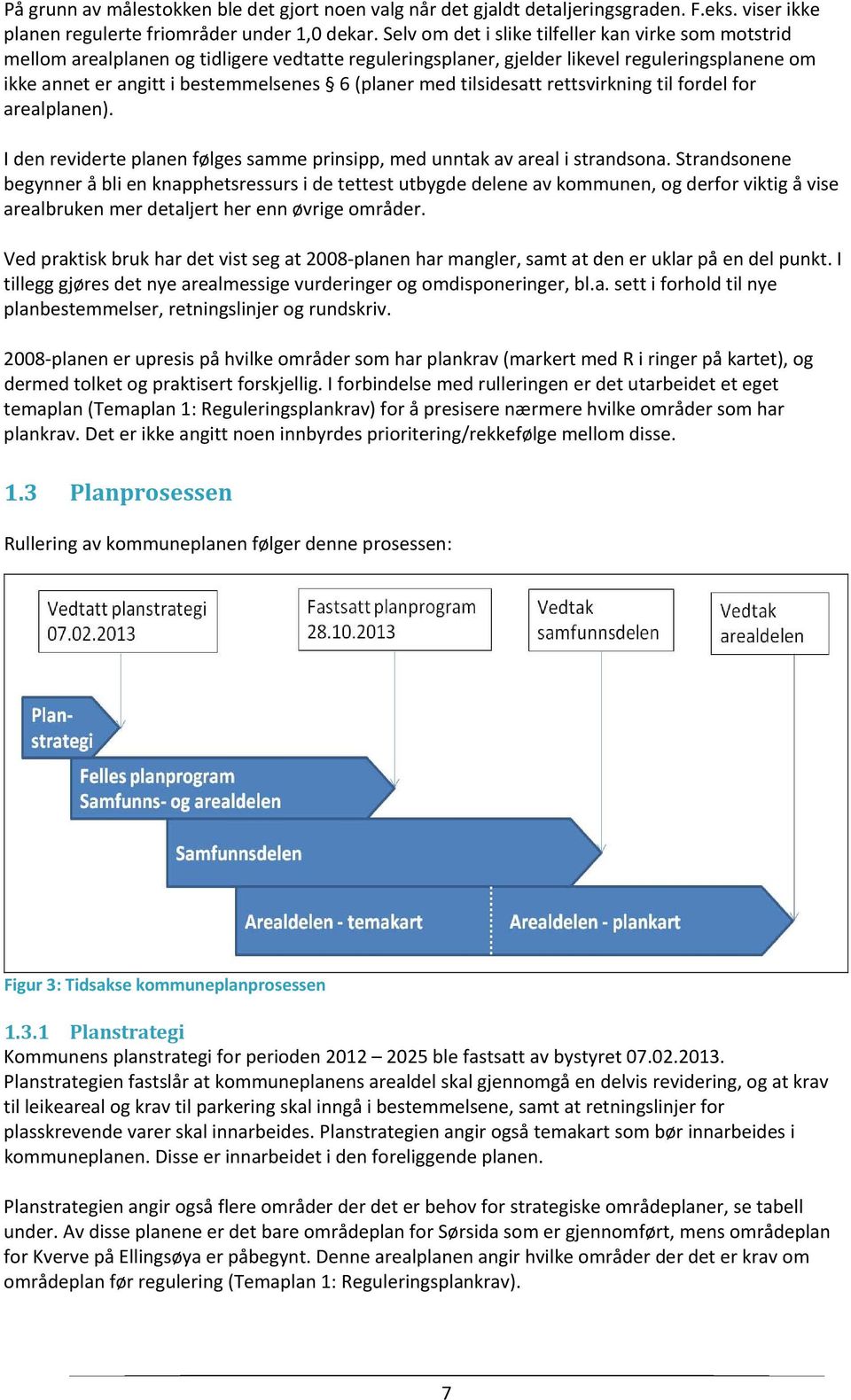 med tilsidesatt rettsvirkning til fordel for arealplanen). I den reviderte planen følges samme prinsipp, med unntak av areal i strandsona.