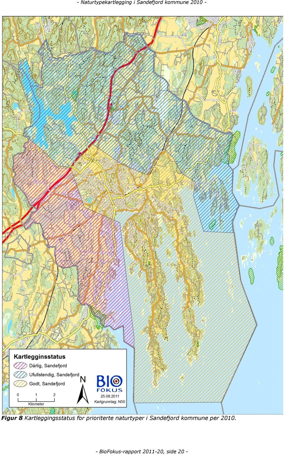 Sandefjord kommune per 2010.