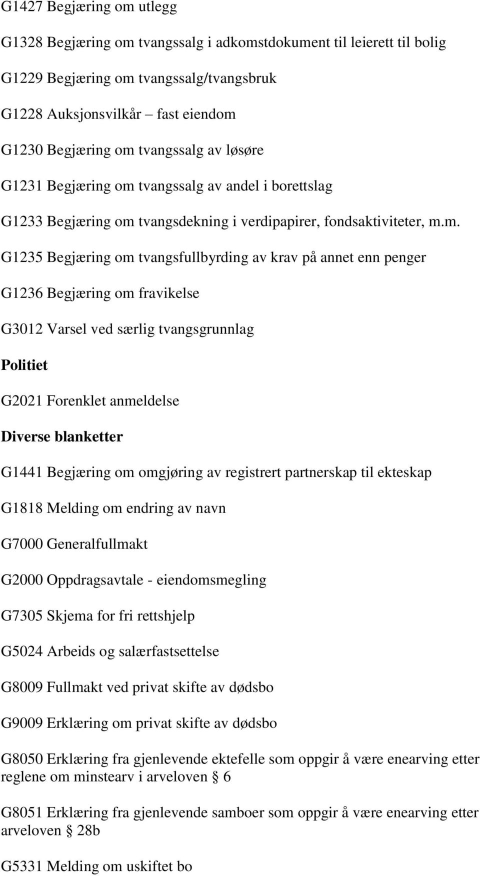 tvangssalg av andel i borettslag G1233 Begjæring om 