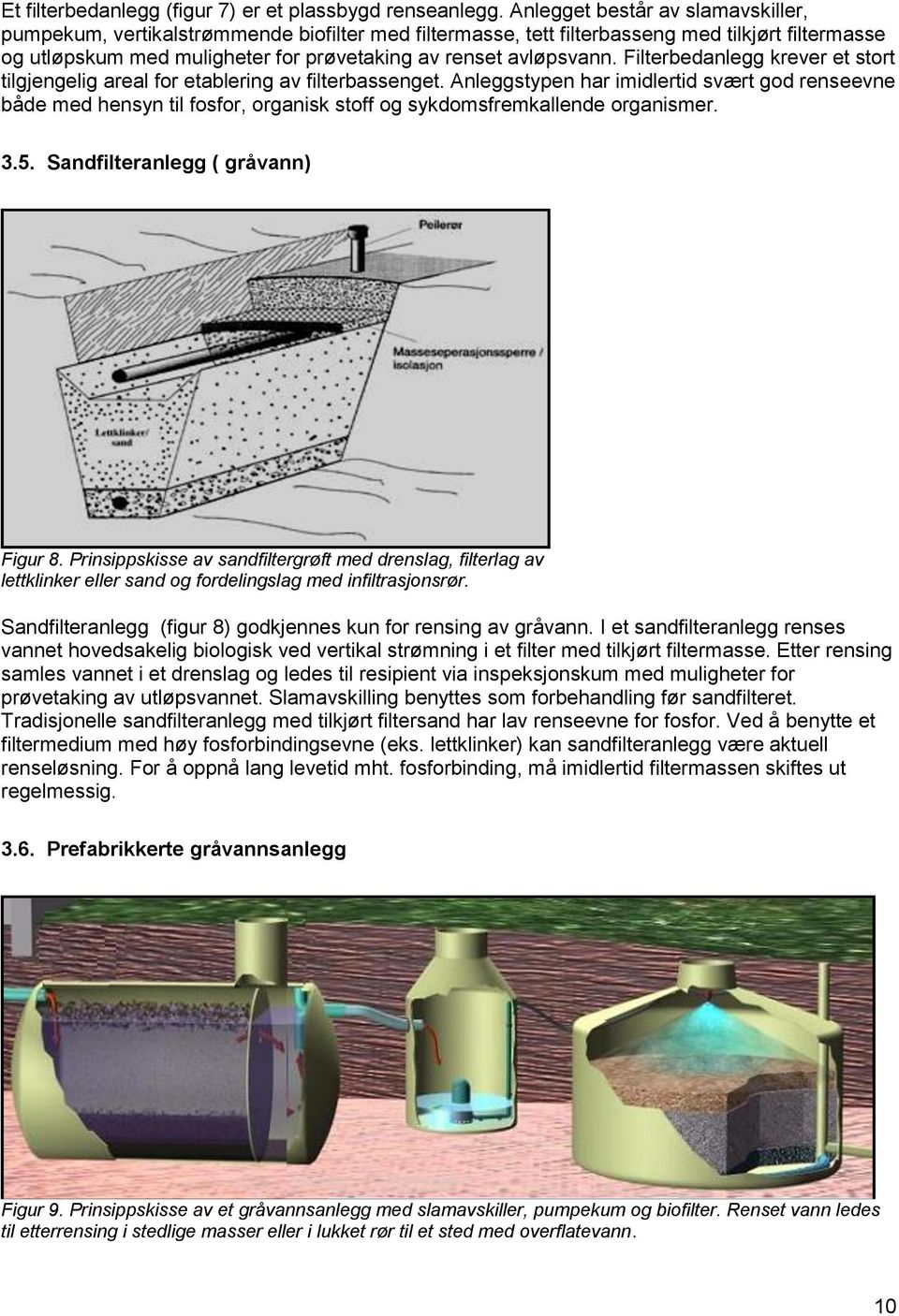 Filterbedanlegg krever et stort tilgjengelig areal for etablering av filterbassenget.