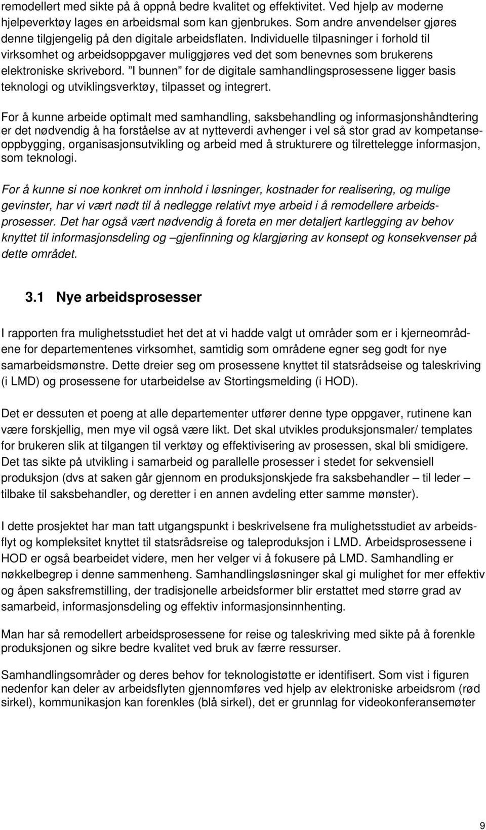 Individuelle tilpasninger i forhold til virksomhet og arbeidsoppgaver muliggjøres ved det som benevnes som brukerens elektroniske skrivebord.