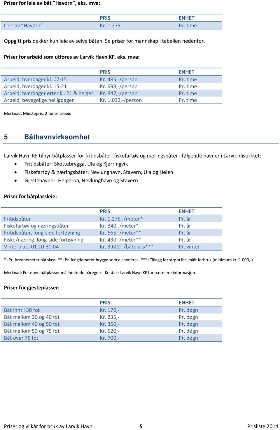 time Arbeid, hverdager etter kl. 21 & helger Kr. 847, /person Pr. time Arbeid, bevegelige helligdager Kr. 1.032, /person Pr. time Merknad: Minstepris: 2 times arbeid.