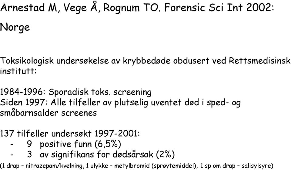 1984-1996: Sporadisk toks.