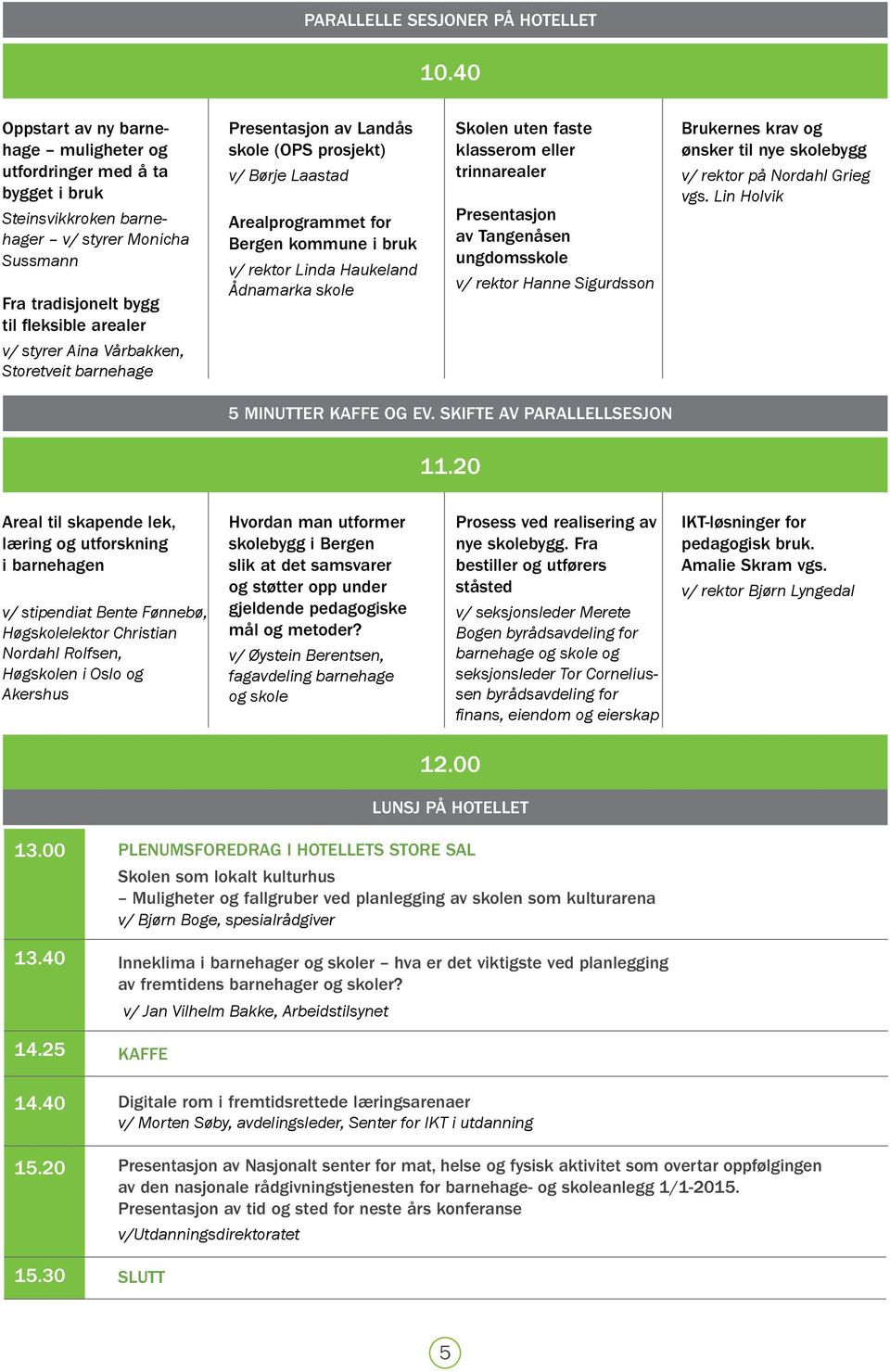 skole (OPS prosjekt) v/ Børje Laastad Arealprogrammet for Bergen kommune i bruk v/ rektor Linda Haukeland Ådnamarka skole Skolen uten faste klasserom eller trinnarealer Presentasjon av Tangenåsen