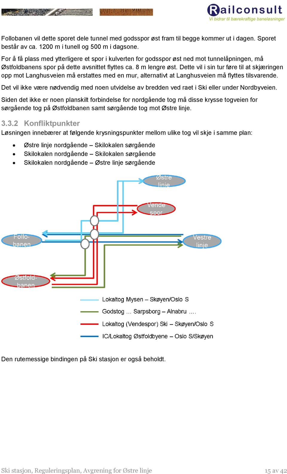 Dette vil i sin tur føre til at skjæringen opp mot Langhusveien må erstattes med en mur, alternativt at Langhusveien må flyttes tilsvarende.