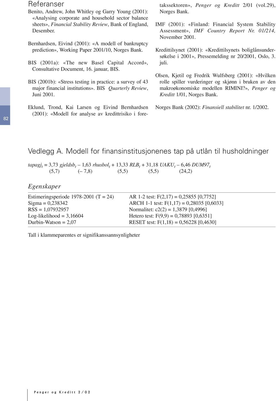 BIS (2001b): «Stress testing in practice: a survey of 43 major financial institutions». BIS Quarterly Review, Juni 2001.