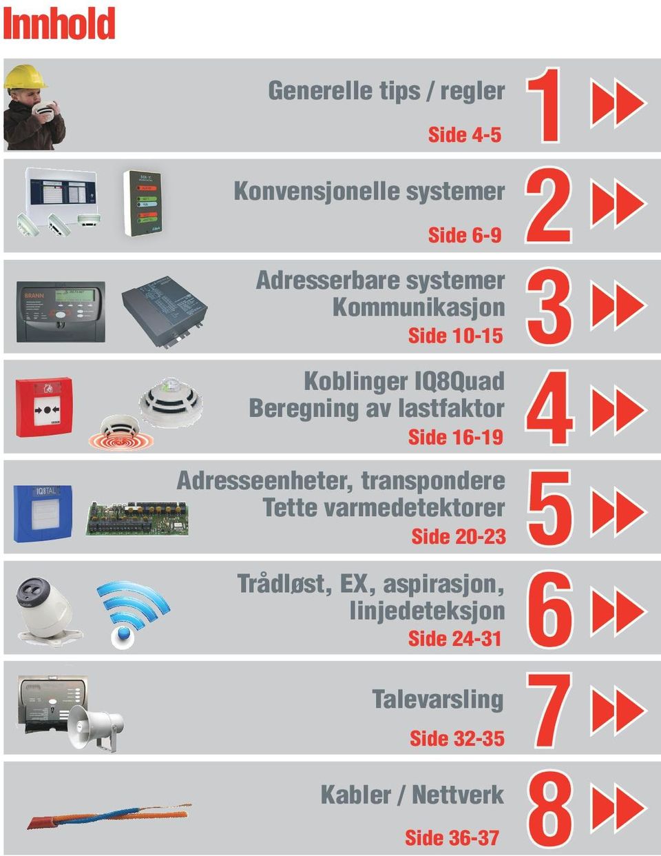 lastfaktor Side 9 Adresseenheter, transpondere Tette varmedetektorer Side 0