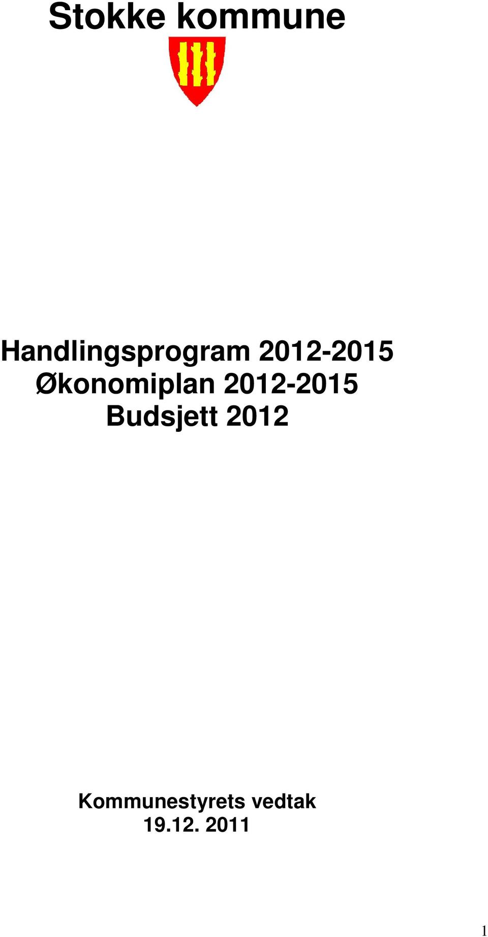 Økonomiplan 2012-2015