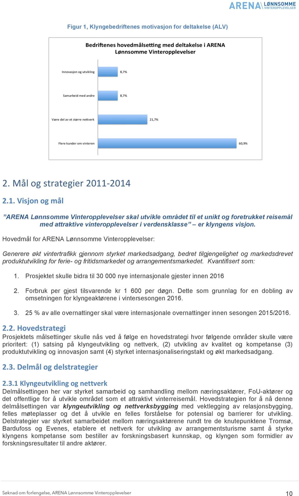 7%& Flere&kunder&om&vinteren& 60,9%& 2. Mål og strategier 2011