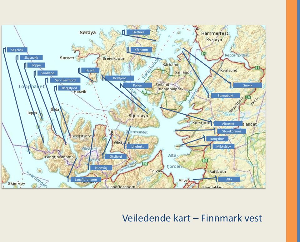 Sennabukt Kongshus Altneset Storekorsnes Lillebukt