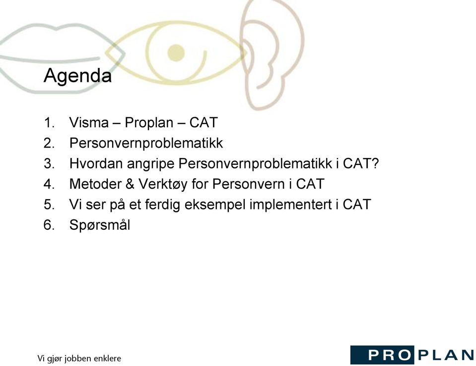 Hvordan angripe Personvernproblematikk i CAT? 4.