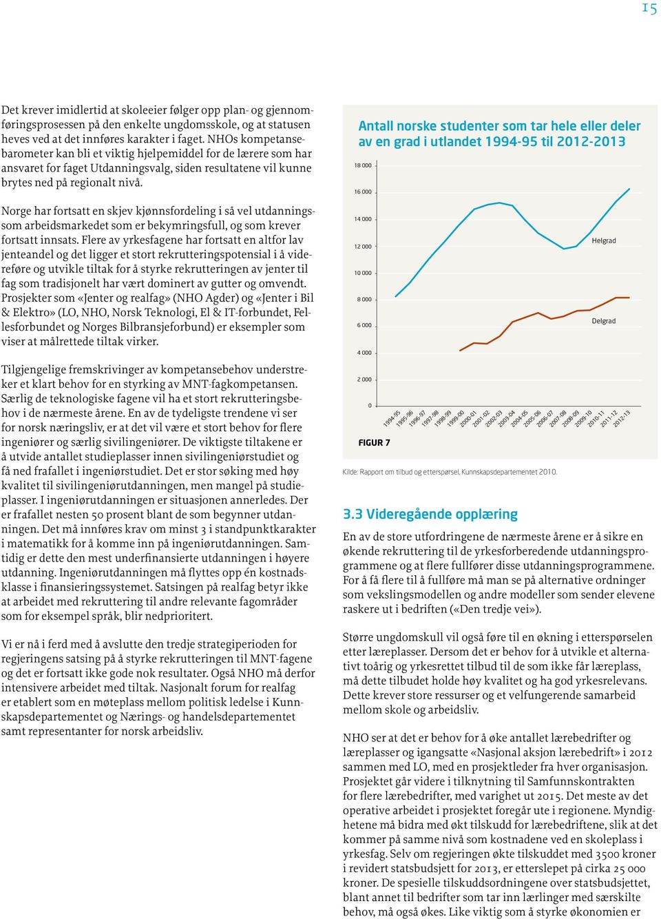 Norge har fortsatt en skjev kjønnsfordeling i så vel utdanningssom arbeidsmarkedet som er bekymringsfull, og som krever fortsatt innsats.