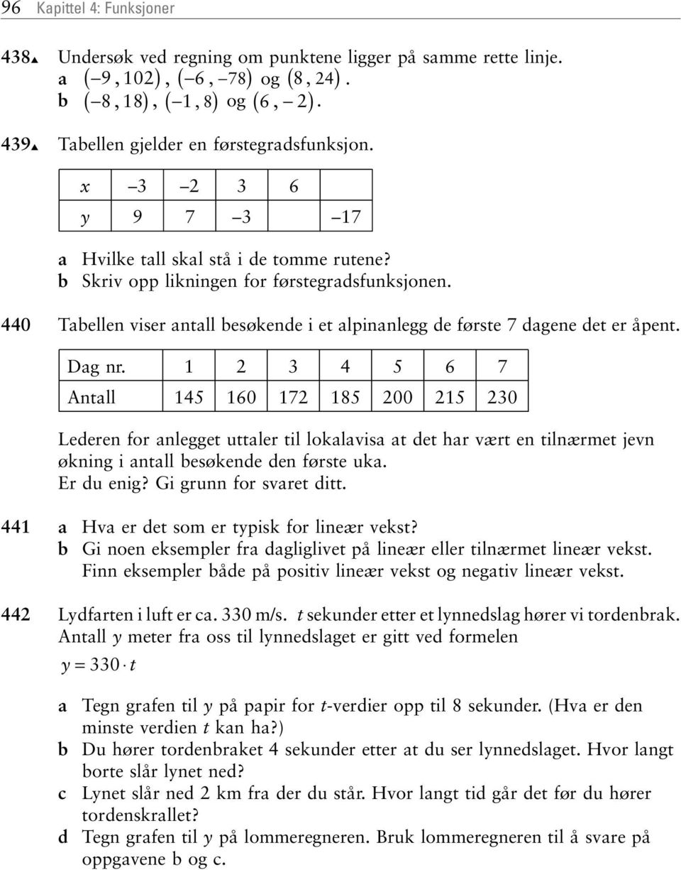 1 3 4 5 6 7 Antall 145 160 17 185 00 15 30 Lederen for anlegget uttaler til lokalavisa at det har vært en tilnærmet jevn økning i antall esøkende den første uka. Er du enig? Gi grunn for svaret ditt.