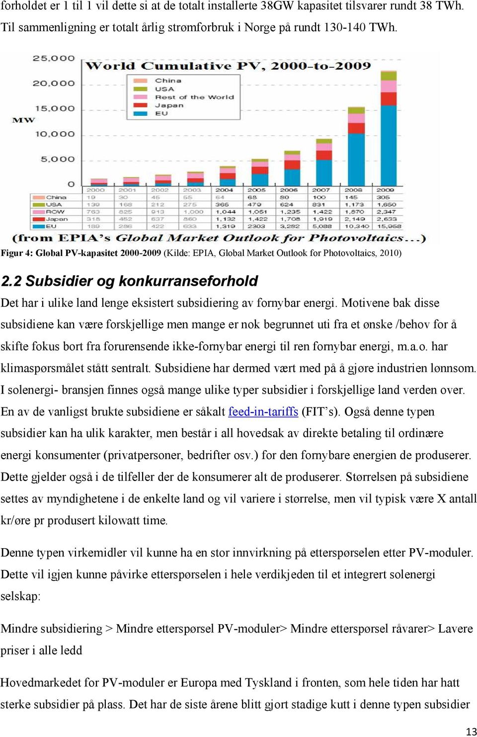 2 Subsidier og konkurranseforhold Det har i ulike land lenge eksistert subsidiering av fornybar energi.