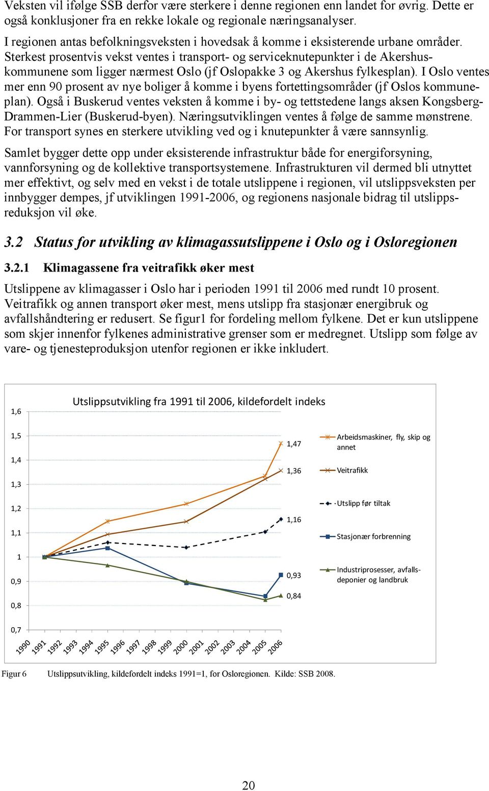 Sterkest prosentvis vekst ventes i transport- og serviceknutepunkter i de Akershuskommunene som ligger nærmest Oslo (jf Oslopakke 3 og Akershus fylkesplan).