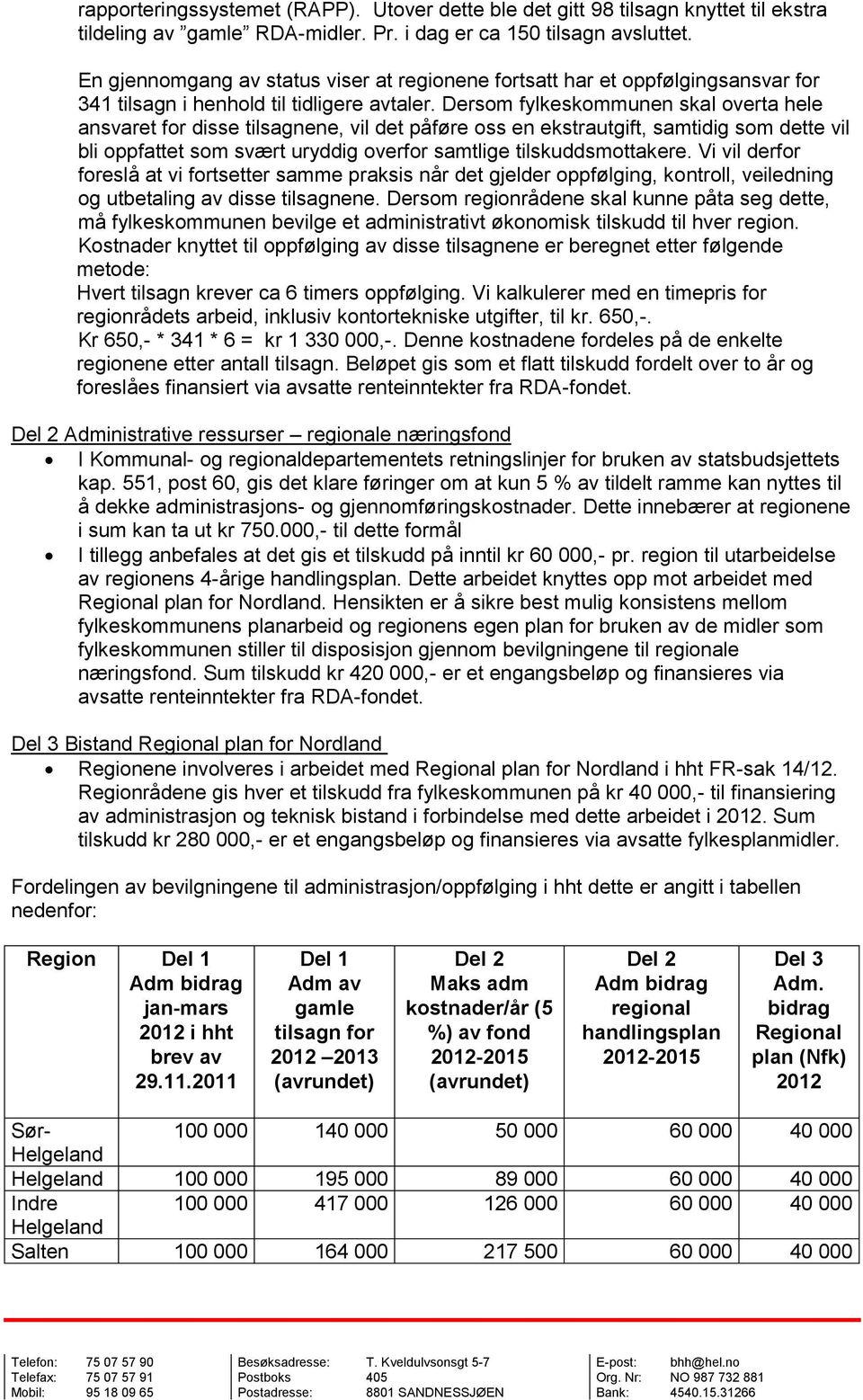 Dersom fylkeskommunen skal overta hele ansvaret for disse tilsagnene, vil det påføre oss en ekstrautgift, samtidig som dette vil bli oppfattet som svært uryddig overfor samtlige tilskuddsmottakere.