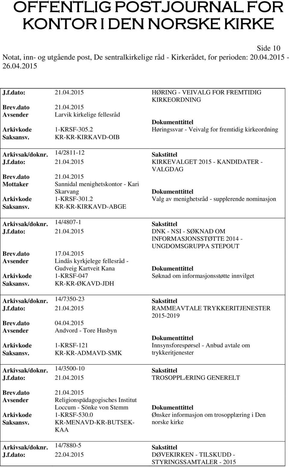 2015 DNK - NSI - SØKNAD OM INFORMASJONSSTØTTE 2014 - UNGDOMSGRUPPA STEPOUT Brev.dato 17.04.