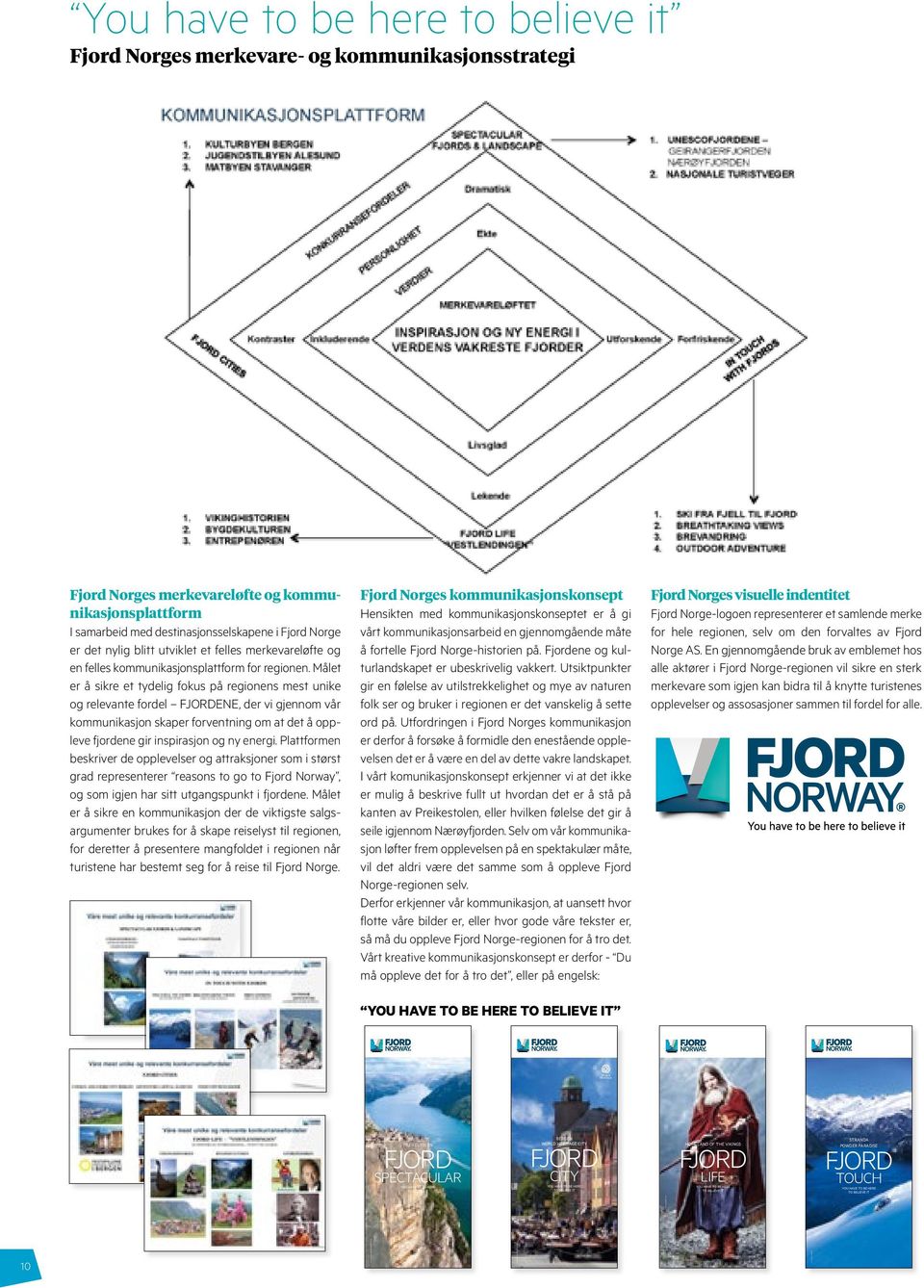 Målet er å sikre et tydelig fokus på regionens mest unike og relevante fordel FJORDENE, der vi gjennom vår kommunikasjon skaper forventning om at det å oppleve fjordene gir inspirasjon og ny energi.