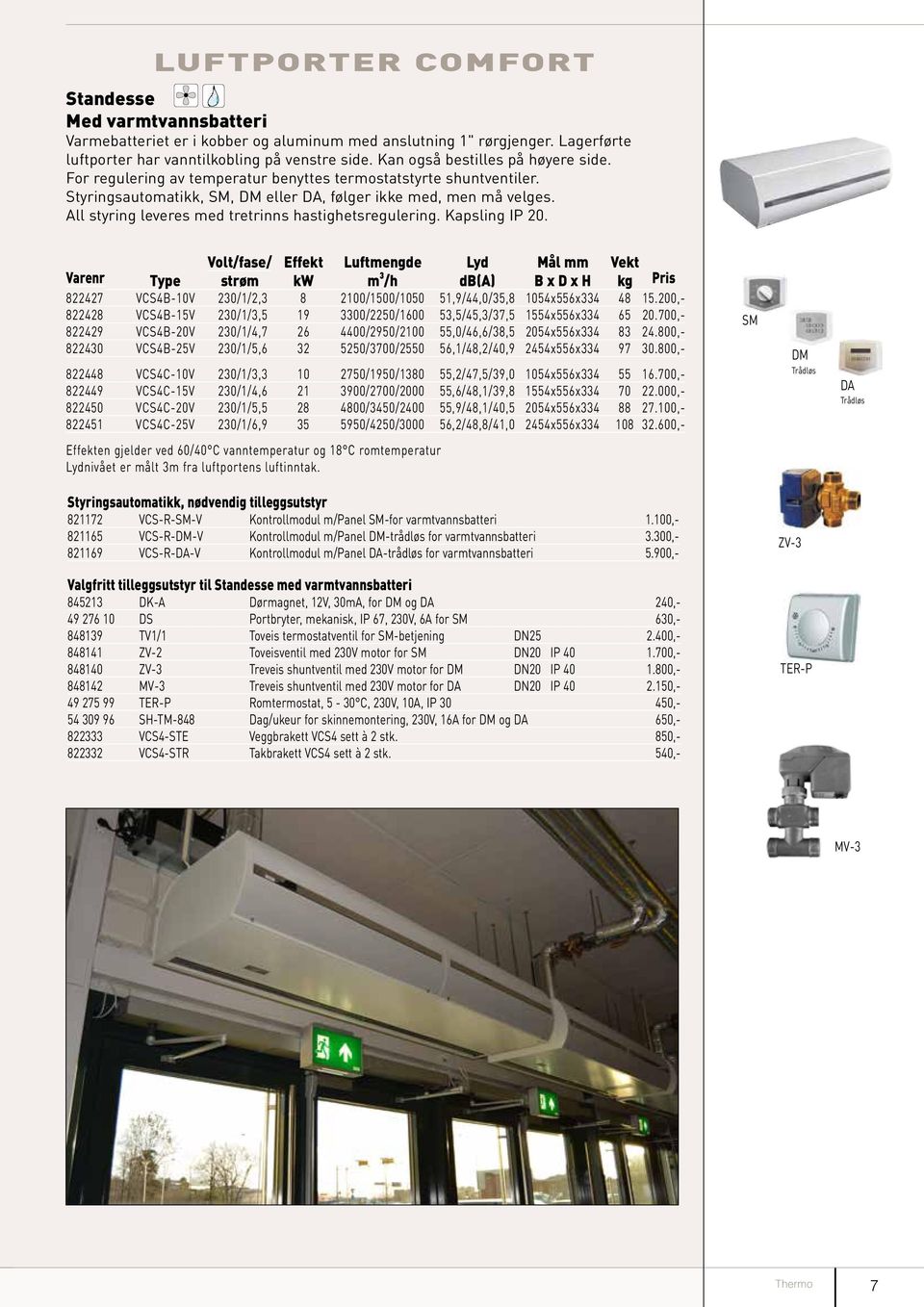 All styring leveres med tretrinns hastighetsregulering. Kapsling IP 20.