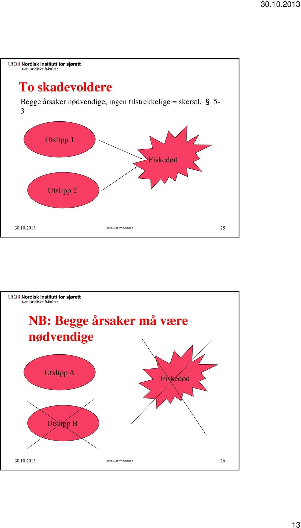 10.2013 Trine-Lise Wilhelmsen 25 NB: Begge årsaker må være