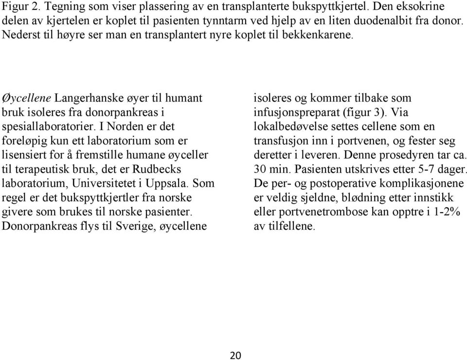 I Norden er det foreløpig kun ett laboratorium som er lisensiert for å fremstille humane øyceller til terapeutisk bruk, det er Rudbecks laboratorium, Universitetet i Uppsala.