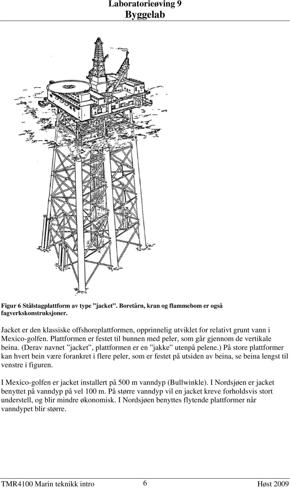 (Derav navnet jacket, plattformen er en jakke utenpå pelene.