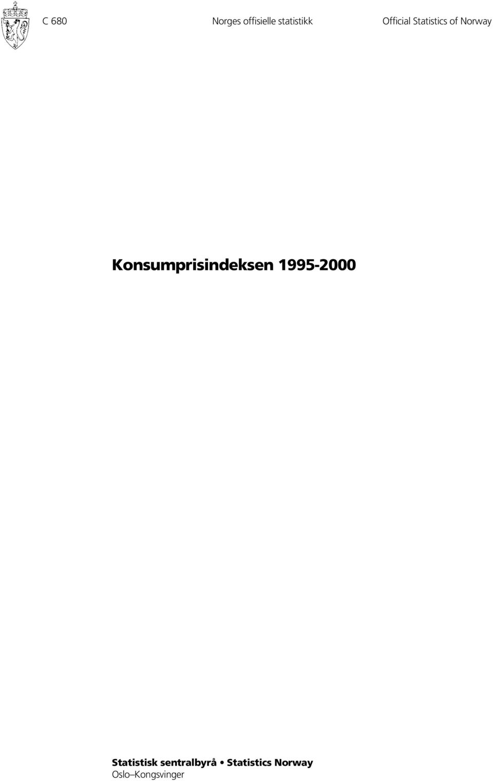 Konsumprisindeksen 1995-2000