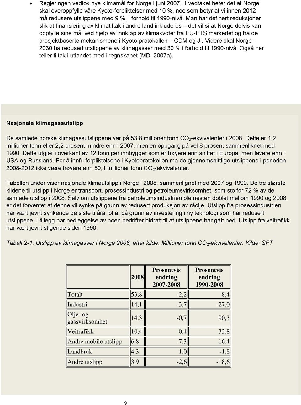 Man har definert reduksjoner slik at finansiering av klimatiltak i andre land inkluderes det vil si at Norge delvis kan oppfylle sine mål ved hjelp av innkjøp av klimakvoter fra EU-ETS markedet og