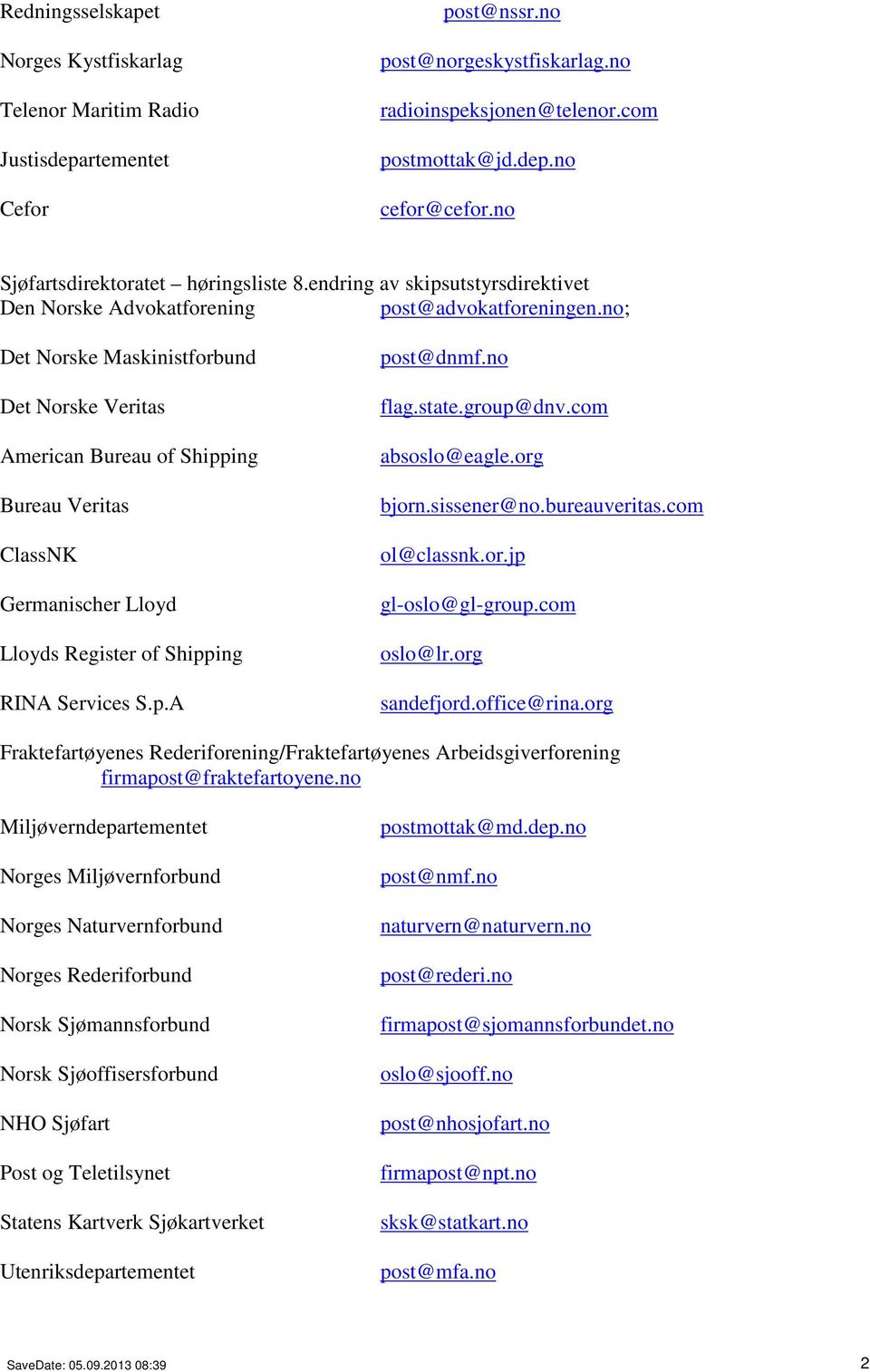 no; Det Norske Maskinistforbund Det Norske Veritas American Bureau of Shipping Bureau Veritas ClassNK Germanischer Lloyd Lloyds Register of Shipping RINA Services S.p.A post@dnmf.no flag.state.