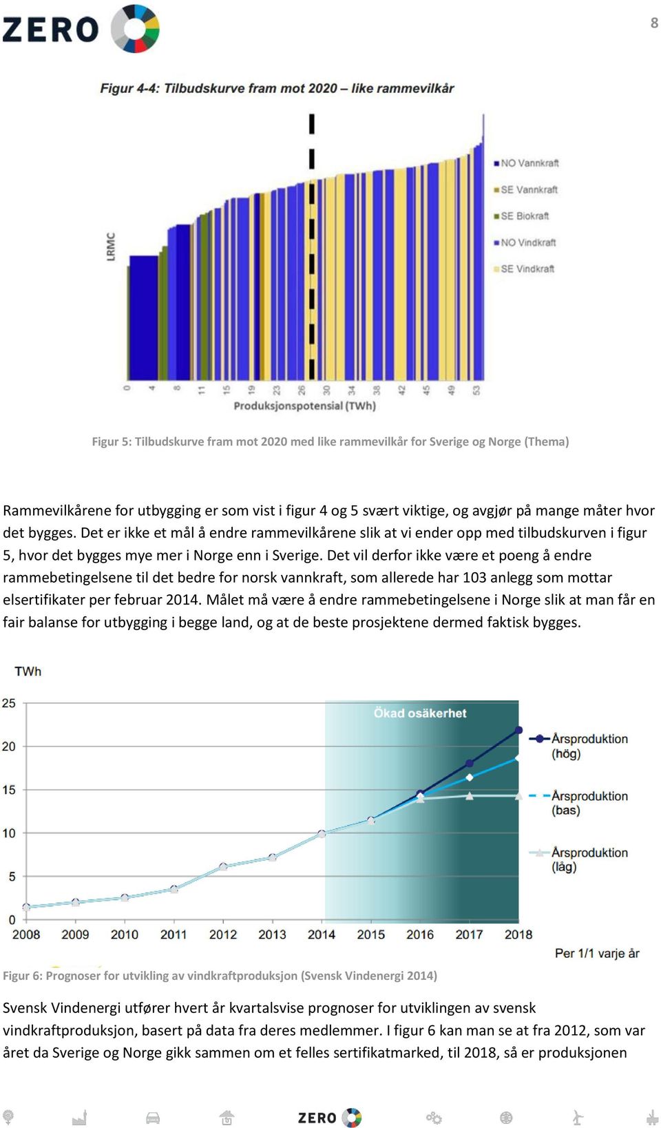 Det vil derfor ikke være et poeng å endre rammebetingelsene til det bedre for norsk vannkraft, som allerede har 103 anlegg som mottar elsertifikater per februar 2014.