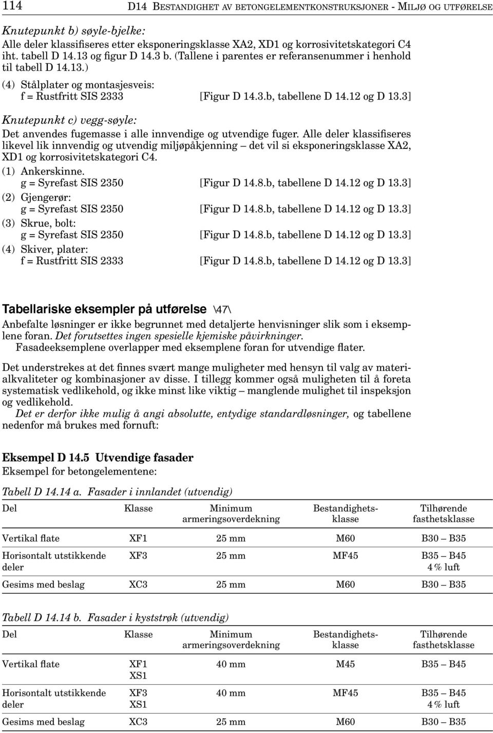 12 og D 13.3] Knutepunkt c) vegg-søyle: Det anvendes fugemasse i alle innvendige og utvendige fuger.