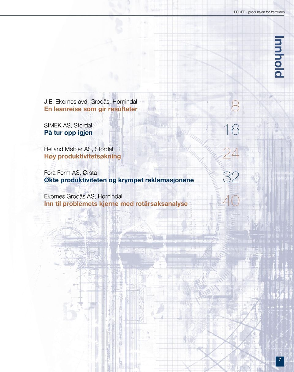 igjen 16 Helland Møbler AS, Stordal Høy produktivitetsøkning 24 Fora Form AS,