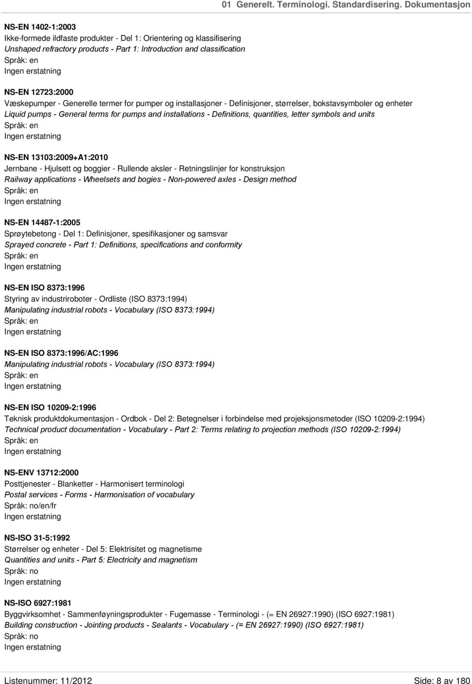 Væskepumper - Generelle termer for pumper og installasjoner - Definisjoner, størrelser, bokstavsymboler og enheter Liquid pumps - General terms for pumps and installations - Definitions, quantities,