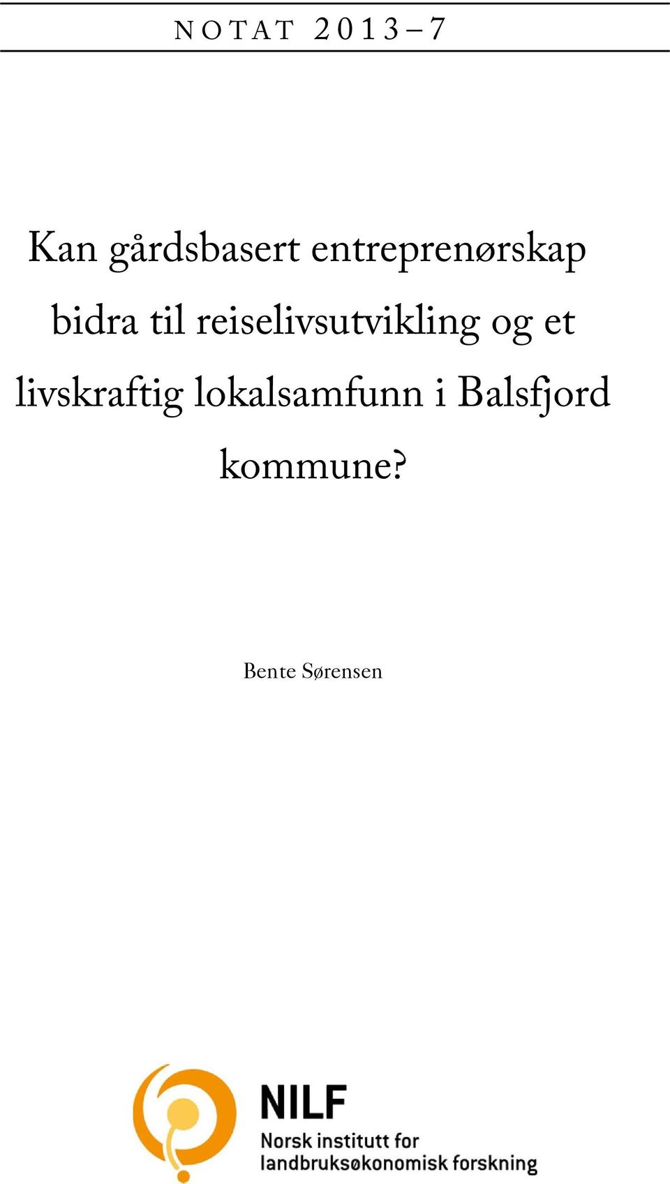 reiselivsutvikling og et