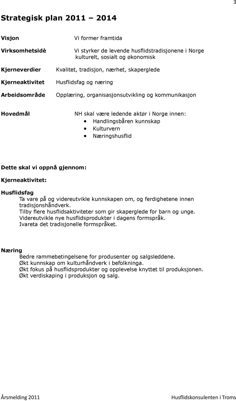 Næringshusflid Dette skal vi oppnå gjennom: Kjerneaktivitet: Husflidsfag Ta vare på og videreutvikle kunnskapen om, og ferdighetene innen tradisjonshåndverk.