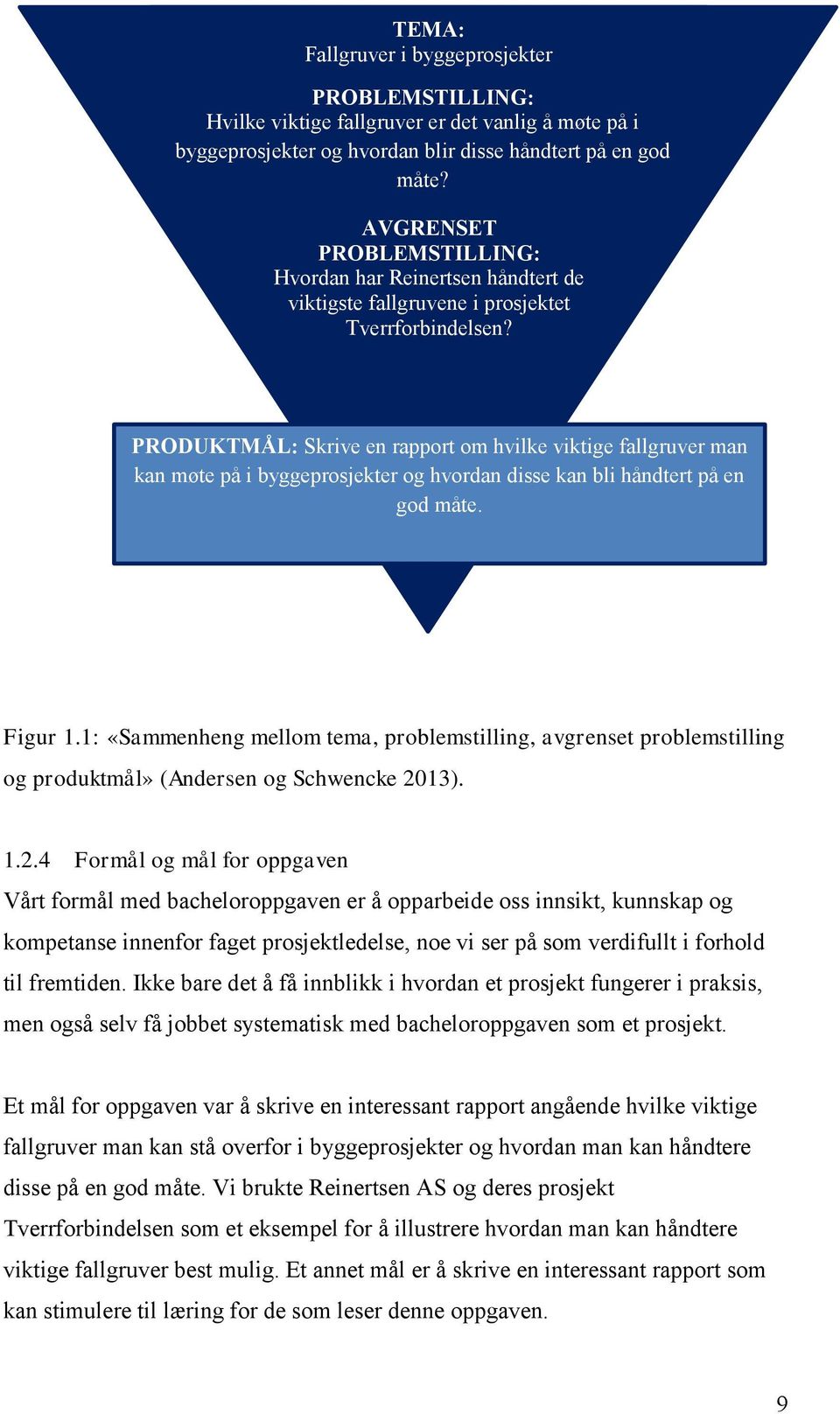 PRODUKTMÅL: Skrive en rapport om hvilke viktige fallgruver man kan møte på i byggeprosjekter og hvordan disse kan bli håndtert på en god måte. Figur 1.