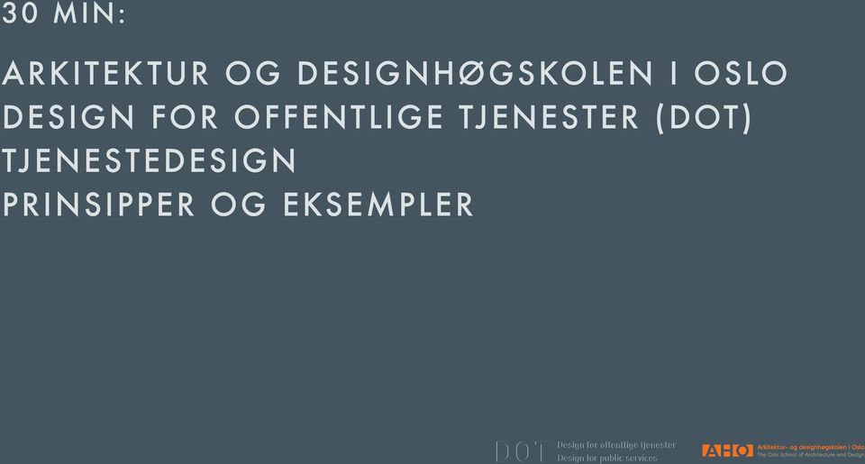 for offentlige tjenester (DOT)