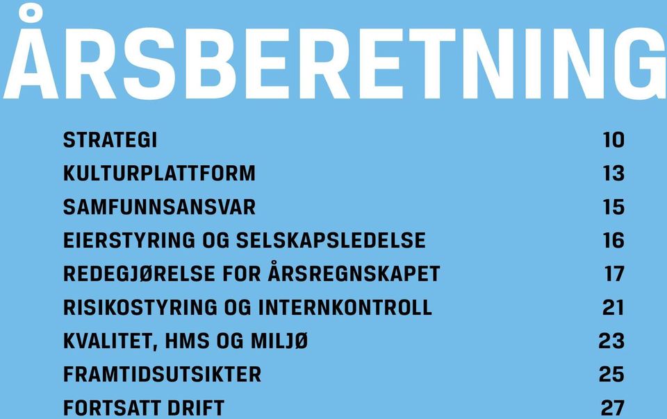 REDEGJØRELSE FOR ÅRSREGNSKAPET 17 RISIKOSTYRING OG