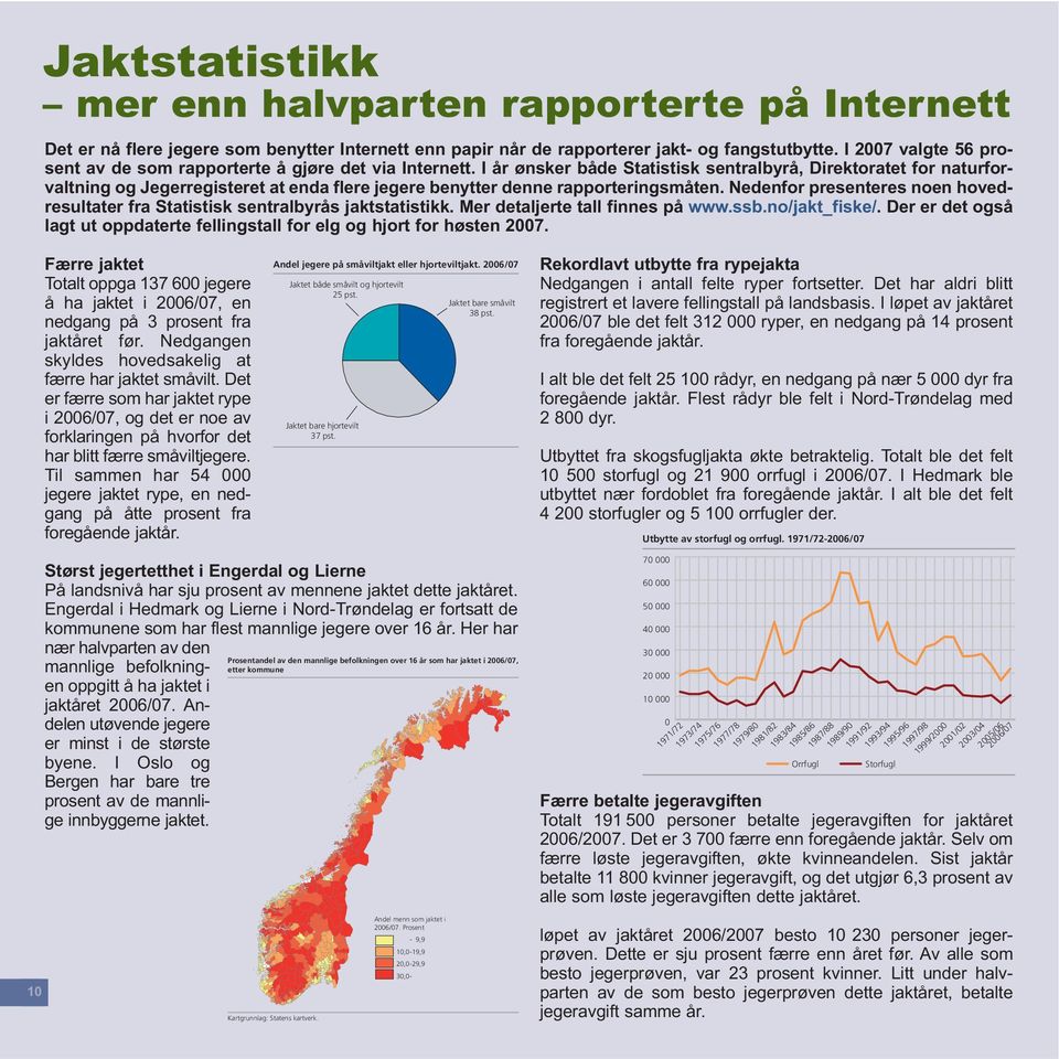 I år ønsker både Statistisk sentralbyrå, Direktoratet for naturforvaltning og Jegerregisteret at enda flere jegere benytter denne rapporteringsmåten.