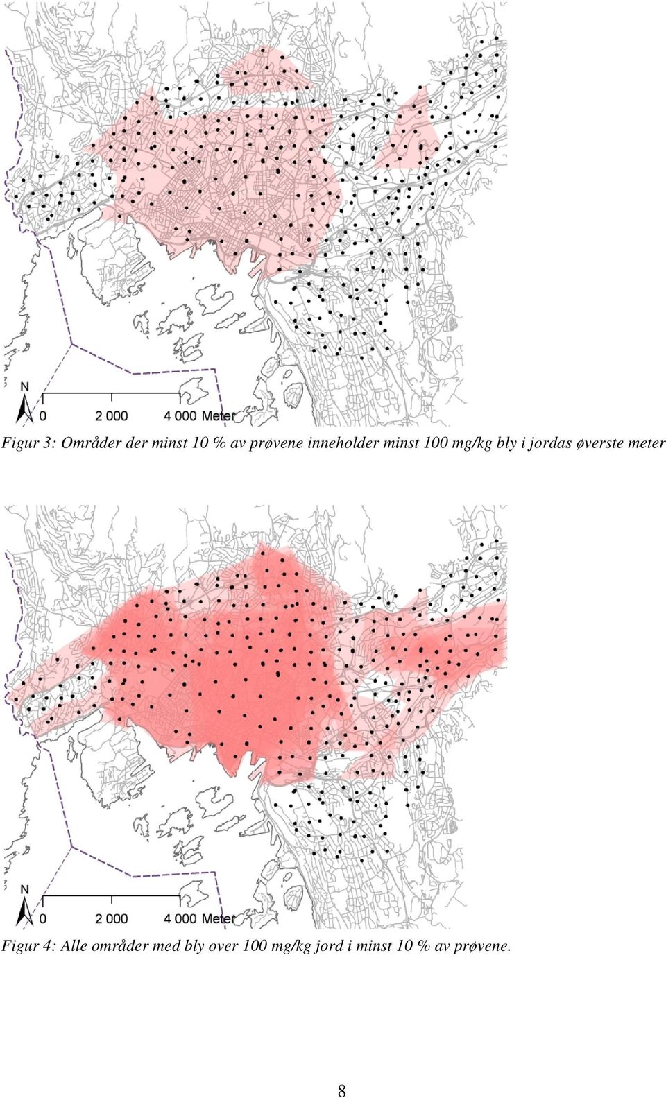 øverste meter Figur 4: Alle områder med bly