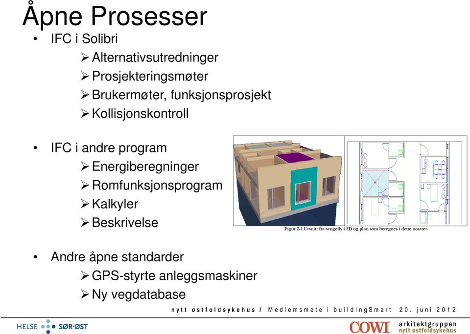 Kollisjonskontroll IFC i andre program Energiberegninger